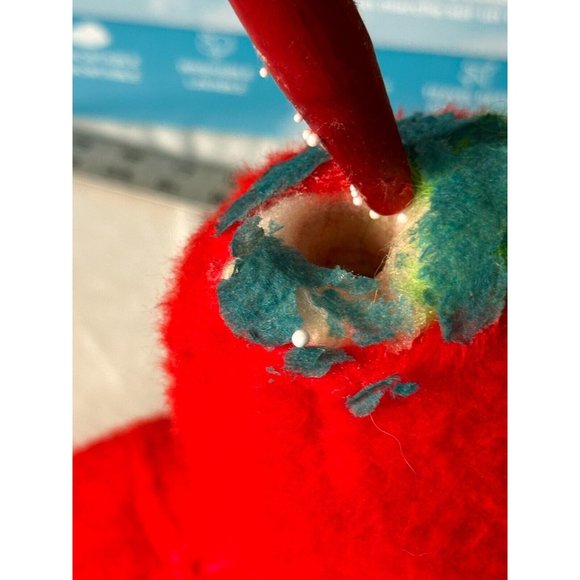 RARE Vintage Broom Stick Riding Horse Pony Plush Toy 40s Red white-Green Hair - Picture 9 of 9